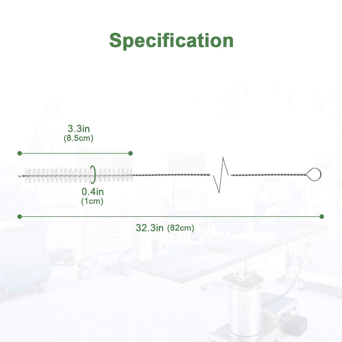 Feeding Tube Brush,AIEVE 6Pcs 32 Inch G Tube Cleaning Brush Peg Tube