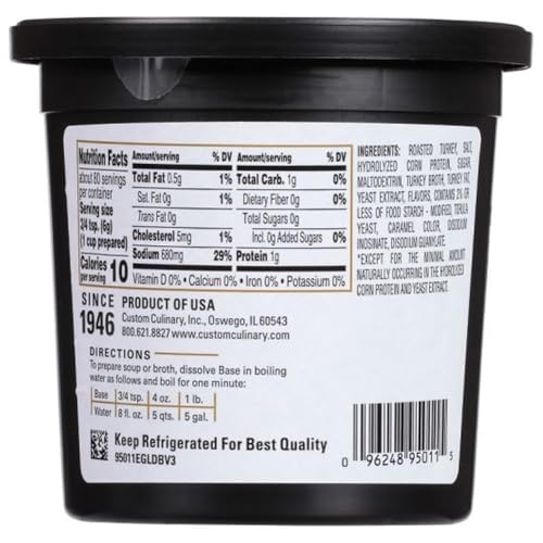 Custom Culinary Gold Label Turkey Base, 1 Pound -- 6 per case.