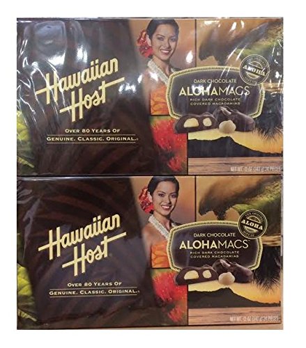 Hawaiian Host Dark Chocolate Alohamacs: 2 Boxes of 12 Oz