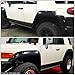 Auto Dynasty 4Pcs Pocket Riveted Style Wheel Fender Flares Replacement for 07-14 FJ Cruiser, Matte Black