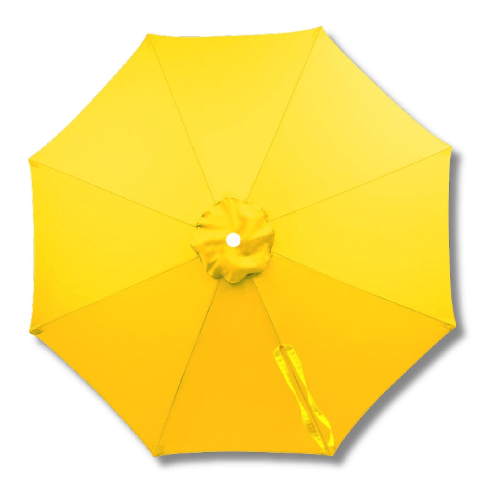 Patio Umbrella Replacement Canopy 7ft/8.2ft/10ft/11.5ft/13ft Outdoor Umbrella Replacement Top Cover for 8 Ribs UV Protective Parasol Fabric Cover for Market Table Backyard(Yellow,3.5m/11.5ft)