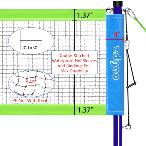 image for Zdgao Badminton Set for Backyard, Portable Badminton Net with Tension 