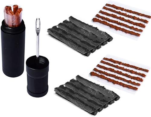 Albedel Kit de reparación de neumáticos sin cámara para bicicleta, tapones de enchufe, herramienta de reparación de neumáticos para reparar