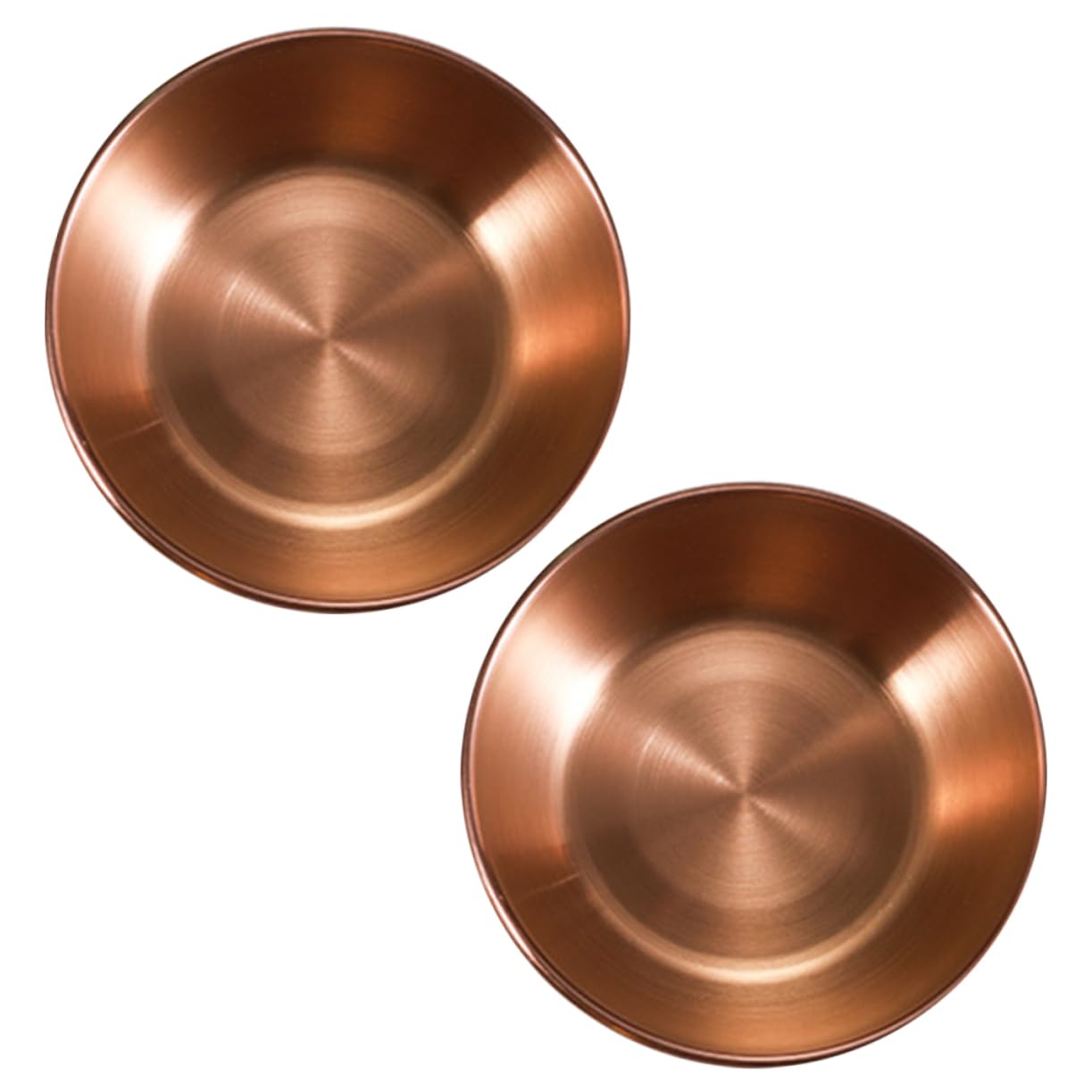 VINTORKY 2pcs Seasoning Dish Food Tray Spices Mini Appetizer Plates Dipping Plate Sauce Dish for Pinch Bowls Seasonings Flavor Dish Kitchen Sauce Dish Mini Sauce Dish Golden Stainless Steel