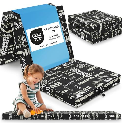 ELONEO Matelas Pliant 70x190 cm, 9 cm de Hauteur, lit d’appoint Pliable pour Enfants et Adultes, idéal pour Les Voyages et Le Camping