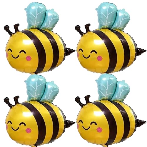4PCS Bumblebee Foil Balloons Bee Balloons Birthday Party Decorations Party Supplies Baby Shower Decor