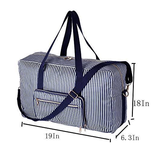 Foldable Travel Bag Water Resistant Travel Duffle Bag with Lining and Shoulder Strap UPGRADE