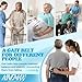 NINEMAX Gait Belt for Seniors, Gait Belt with Handles for Elderly, Medical Nursing Lift Gate Belts Assist for Physical Therapy and Patients Walking Safety with Quick Release Buckle（Light Blue）