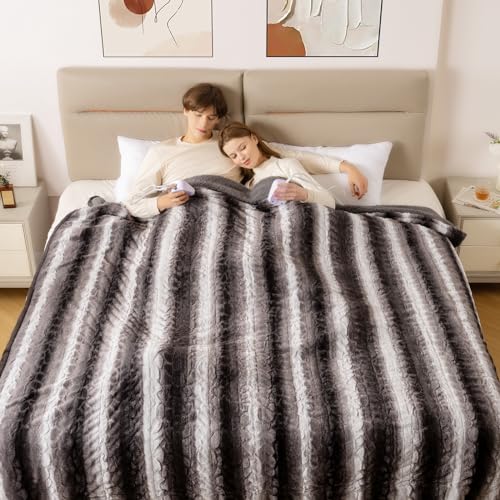 Bearhug Electric Blanket King Size 100" x 90" Dual Controllers