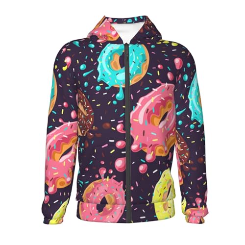 Donuts1 Kid Hoodies Boys Zip Up Sweatshirts Girls Pullover with Pocket2