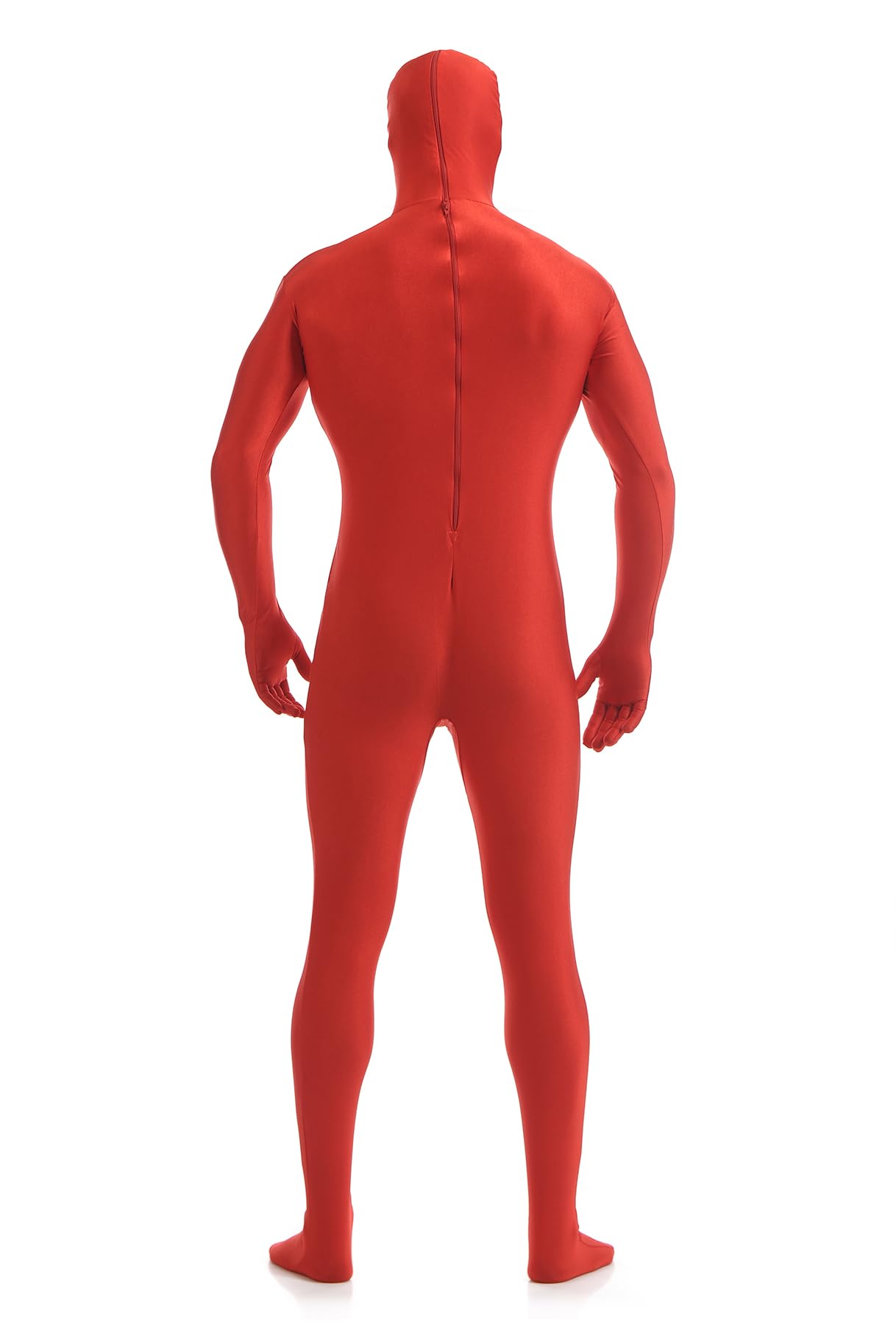ATHX Disfraz de cuerpo entero de elastano para hombre y mujer, con cara abierta, para adultos, elástico, para Halloween, cosplay, traje Zentai
