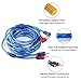 HBU 12 Gauge Amplifier Wiring Kit - 12 AWG Car Audio Complete Amp Install Kit with RCA Interconnect Cables & 60A AGU Inline Fuse - Truck, Boat, Trailer Radio Circuit Protection