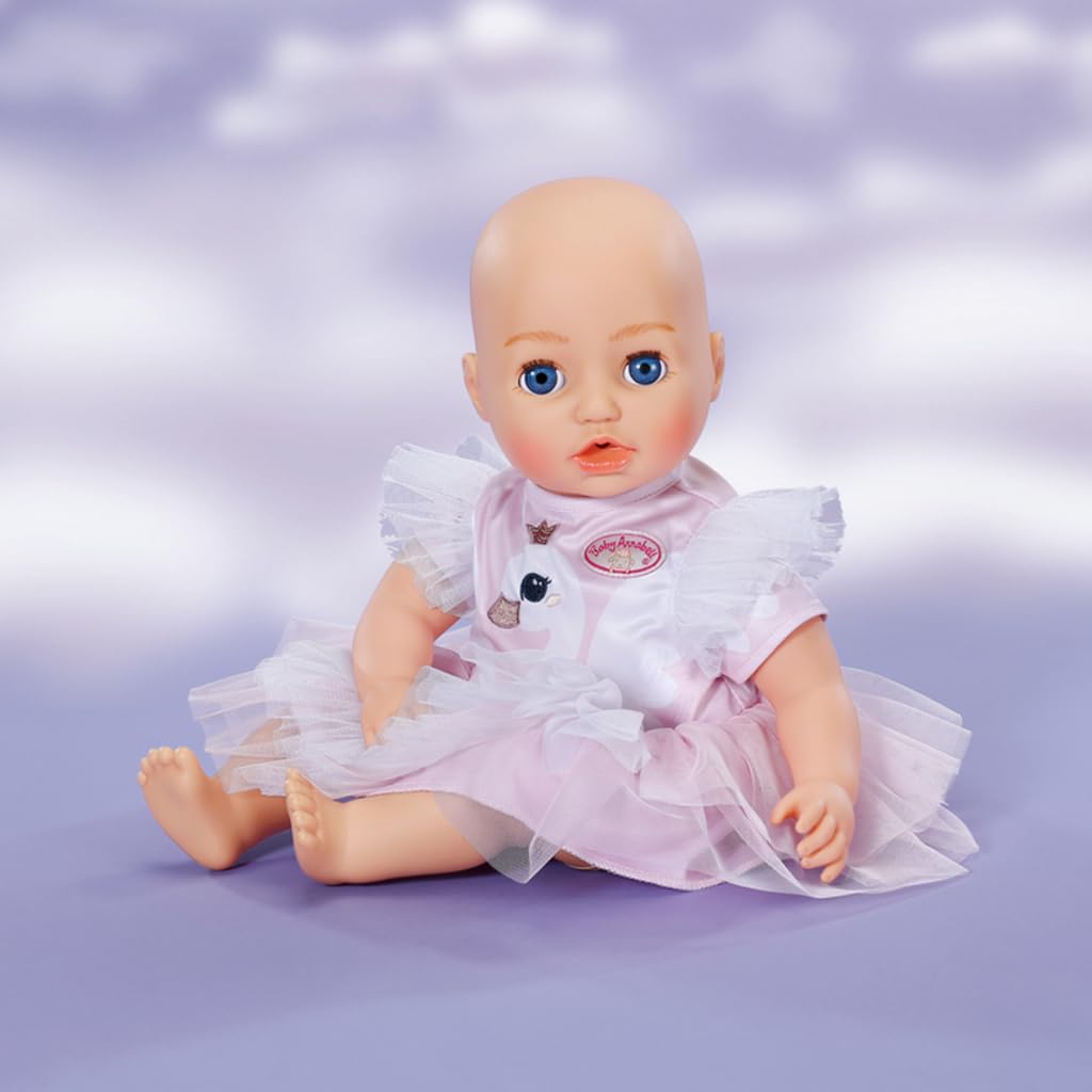 Baby Annabell Swan Dress, Beautiful Outfit for 43cm Dolls, 711040 Zapf Creation, Swan Print With Light-colored Frills - Image 3