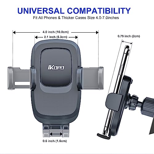 Ikopo Car Vent Phone Mount [Upgrade Metal Hook] Air Vent Holder Clip Sturdiest Shockproof Universal Mobile Cell Phone Mount Handsfree Stand Cradle For Iphone, Samsung, Lg And More #TOP5