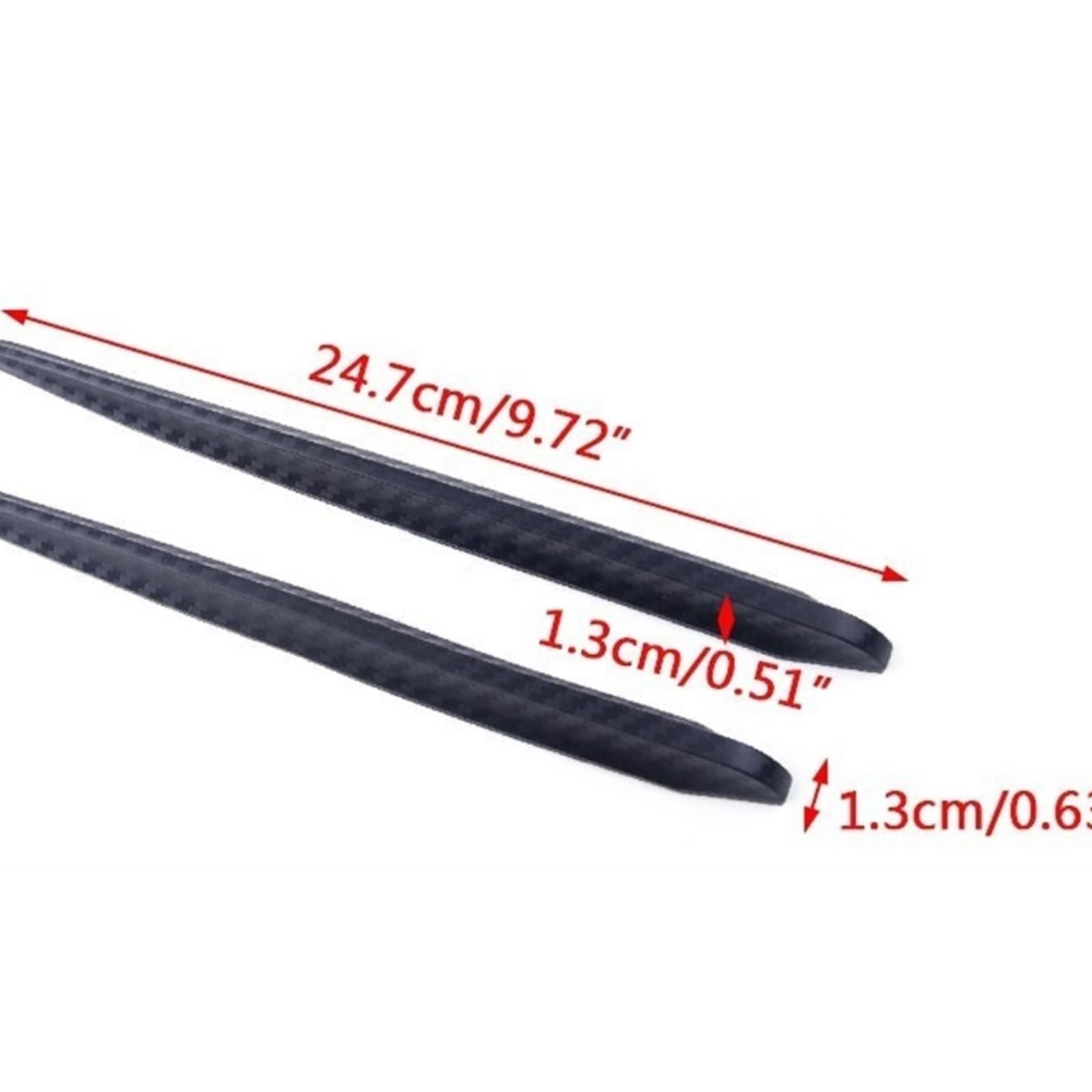 Tira Protectora de Parachoques DWCX - 2 Protectores de Parachoques para Coche, Esquinas, Tiras antiarañazos, Pegatinas Fibra Carbono, Barras protección