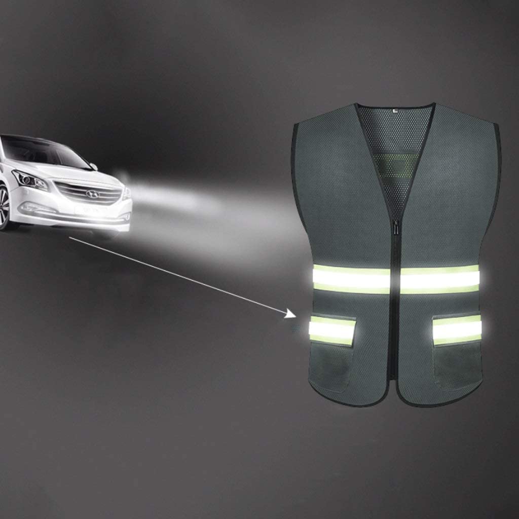 Chaleco reflectante de alta visibilidad, traje reflectante de malla, chaleco de seguridad, chaleco reflectante de alta visibilidad para trabajo al aire libre, chaqueta reflectante de seguridad (