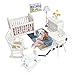 iLAND Miniature Dollhouse Furniture and Accessories for Dollhouse Nursery Furniture on 1/12 Scale (Lovely 14pcs)