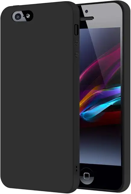 Funda SDTEK iPhone SE/5s/5 - Carcasa Matte Negro Silicona Suave