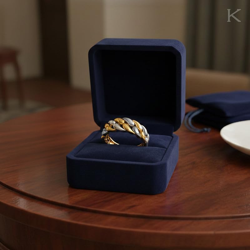 Image of KISNA 9KT / 14KT / 18KT Chic Fusion Yellow Gold Ring For Women | S14