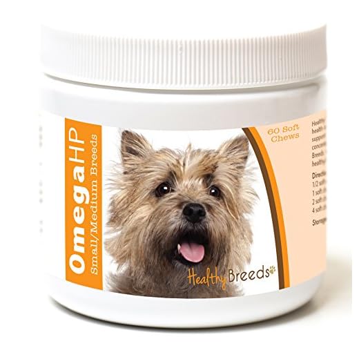 Healthy Breeds Cairn Terrier Omega HP Fatty Acid Skin and Coat Support Soft Chews 60 Count