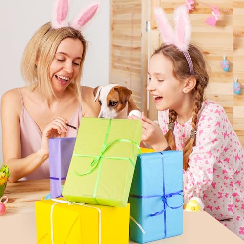Image of NEBURORA 60 Sheets Multicolor Tissue Paper Spring Easter Gift Wrapping Paper Decorative Art Paper for DIY Easter Birthday Holiday Party Packing Decoration