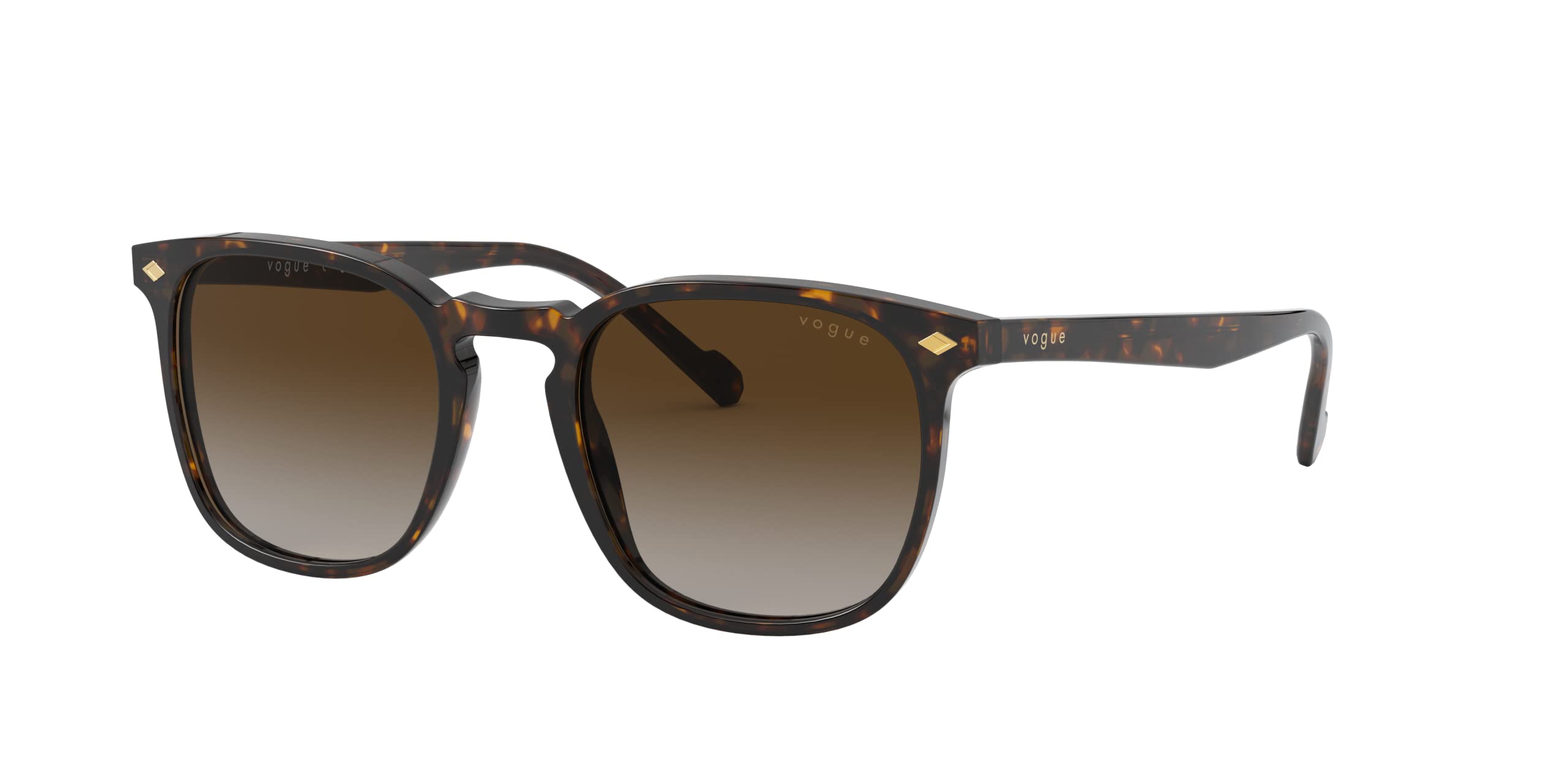 Vogue Eyewear Man Sunglasses Dark Havana Frame, Brown Gradient Lenses, 49MM