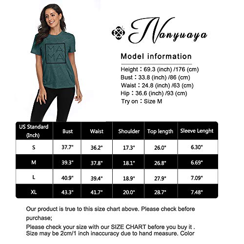Camiseta feminina NANYUAYA Mama com estampa de letras, amigos, manga curta, casual, gola redonda, ca