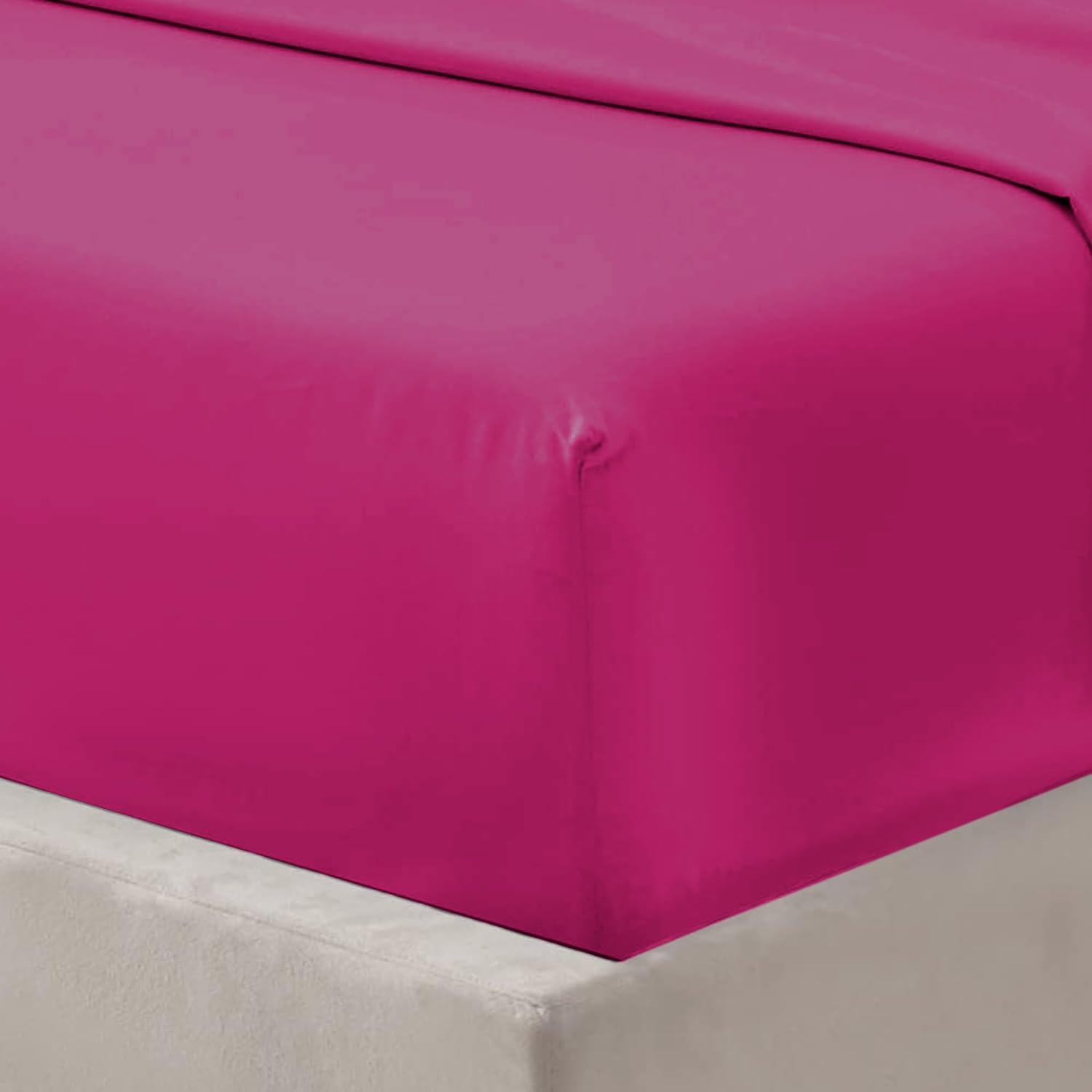 Oxford Homeware Pink Super King Fitted Sheets -100% Brushed Microfibre 1800 Easy Care 25 cm Deep Bed Sheet Cover - Image 4