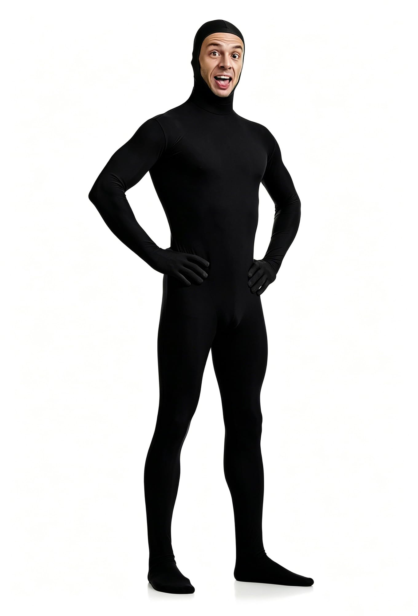 VSVO Spandex Open Face Full Bodysuit Zentai Suit for Adults and Kids