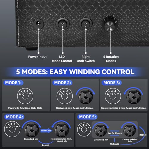 hightall luxury automatic watch winder for rolexomegacartier for automatic watches with whisper-quiet motor lt5db anti-scratch memory foam amp stable base