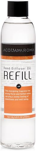 Acqua Aroma Vert Lily - Recambio de aceite difusor de varillas de 6.8 onzas líquidas (6.8 fl oz) contiene aceites esenciales