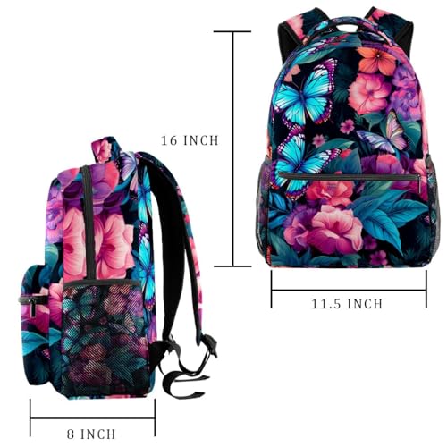 Sac à dos d'école multicolore taille unique avec porte-bouteille