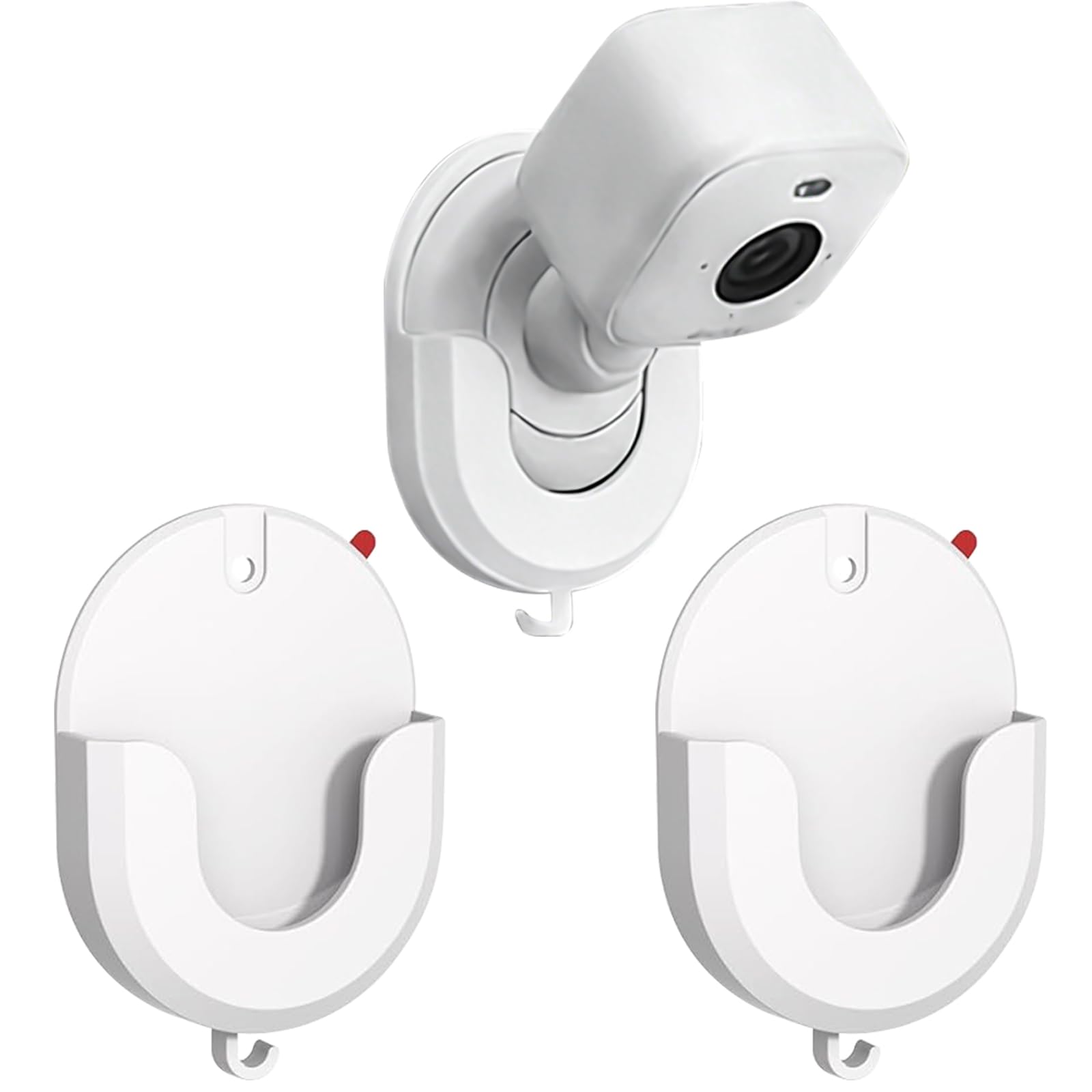2PCS No Drill Camera Wall Mount, for Die Wandhalterung ist kompatibel mit Ring Indoor Cam (Generation 1 und 2), Blink Mini, Blink Mini 1 und Blink Outdoor 2, Easy to Install, No Screws Bracket Stand
