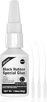30g Black Rubber Adhesive for Tire Repair, Edge Bonding, DIY Crafts - Quick-Dry, High-Strength Patch Glue for Durable RC Tire and Super Rubber Bonding
