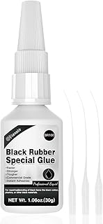 30g Black Rubber Adhesive for Tire Repair, Edge Bonding, DIY Crafts - Quick-Dry, High-Strength Patch Glue for Durable RC Tire and Super Rubber Bonding