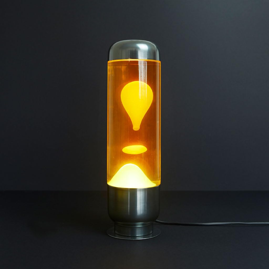 Balvi Lámpara Lava Capsule Color Naranja/Amarillo Diseño Moderno y Sofisticado para Decorar Aluminio/