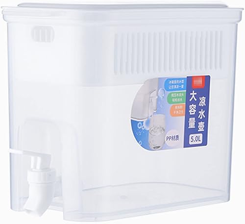 Drink Dispenser Plastic Beverage Dispenser Large Capacity Drink Dispenser with Spigot Refrigerator Water Dispenser for Kitchen Home Party Bar