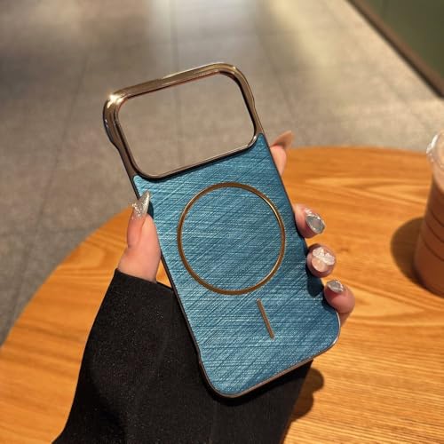 Coque magnétique iPhone 17 Pro bleue sans bordure pour charger votre téléphone au quotidien