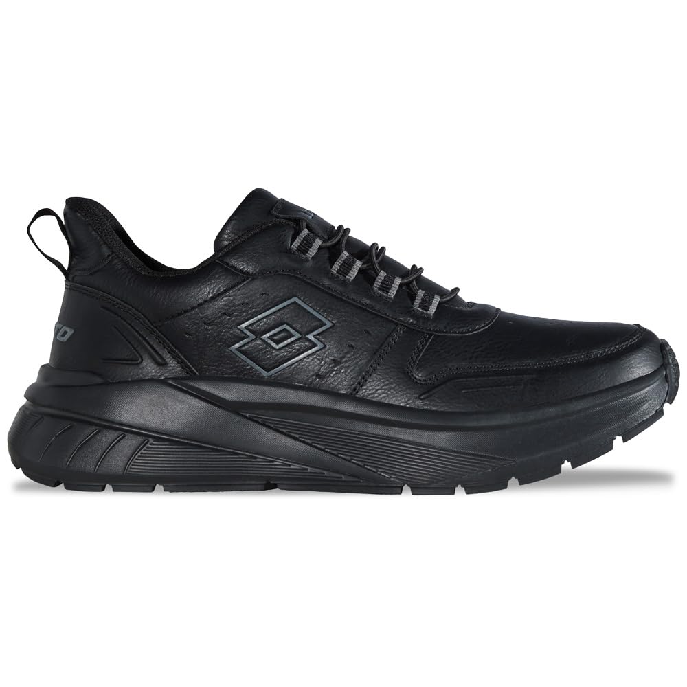 LOTTO Women Meantiv Sneaker, Black Dk Grey, 8 UK