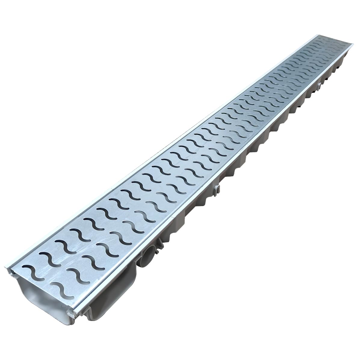 RACO Floor Grating, Drain Channel for Landscapes, Pools, Roofs, Terraces, Balconies, Gardens, Corridors 1Mtr Length Maid in Spain (GI with Polypropylene (PP))