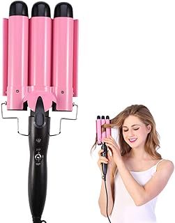 3 Barrel Curling Iron Hair Waver Curling Curler Wand, Portable Fast Heating Hair Curling Roll Ceramic Iron Wave Iron Wand Curler DIY Curly Hair Styling Tools (32mm)