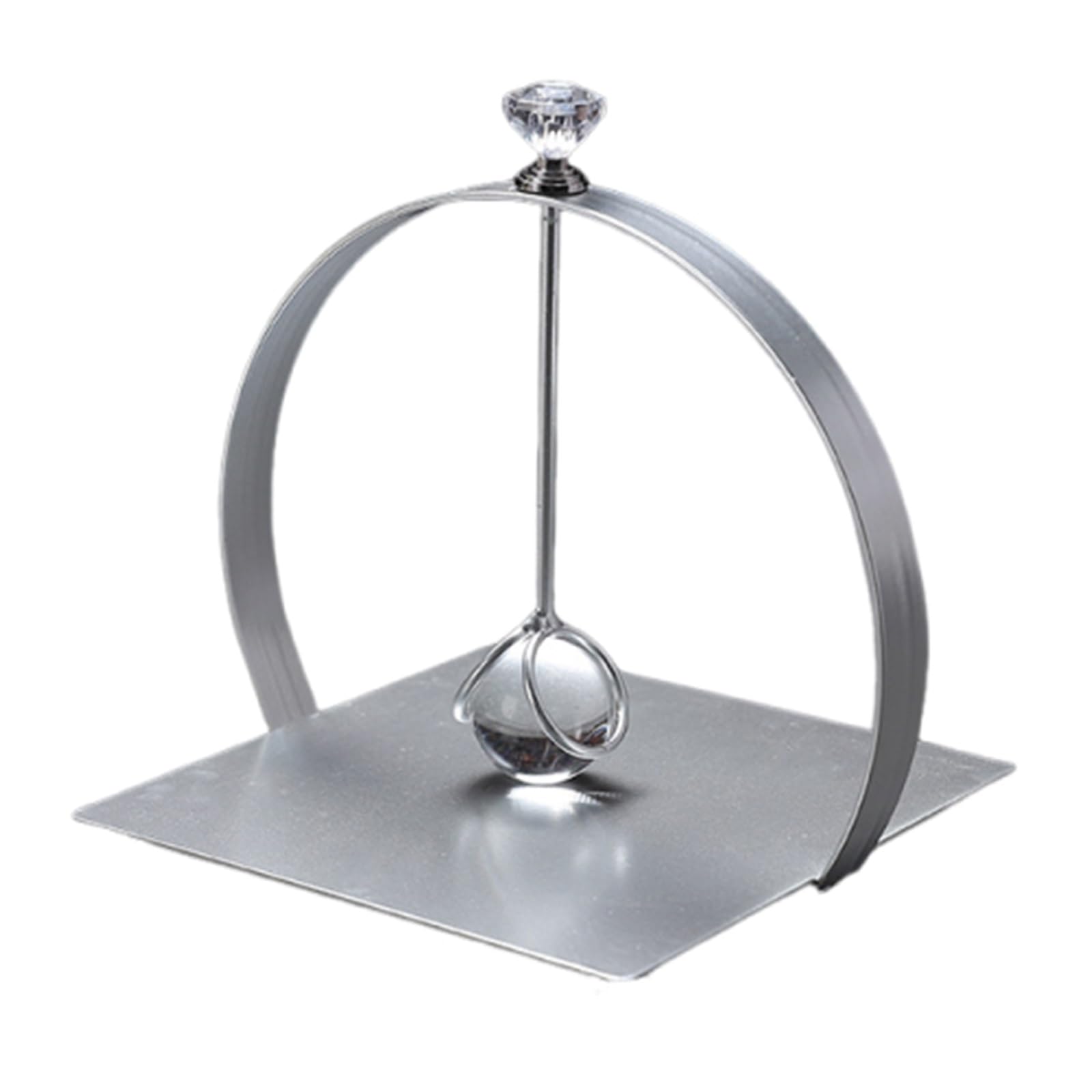 UZAMIRLEX Napkin Holder for Table, Vertical Paper Towel Holder for Desk, Simple Napkin Holder Arm(Silver)