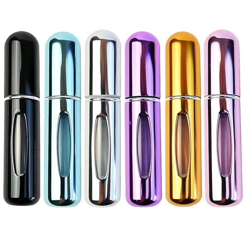 Lote de 6 Frascos de Perfume Vacíos Recargables, Atomizador...