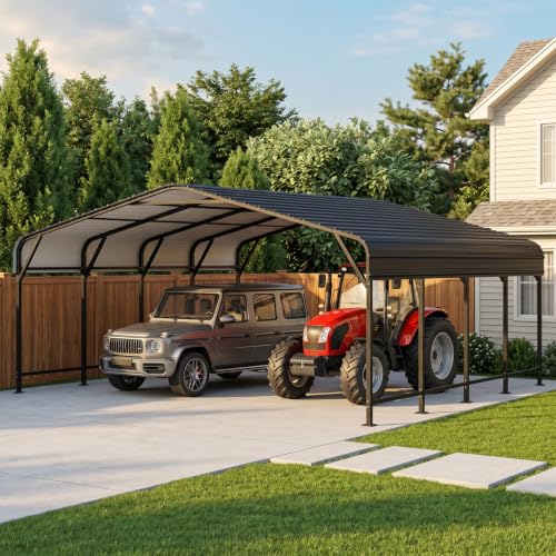 Easyhawk 20x20 FT Heavy Duty Metal Carport