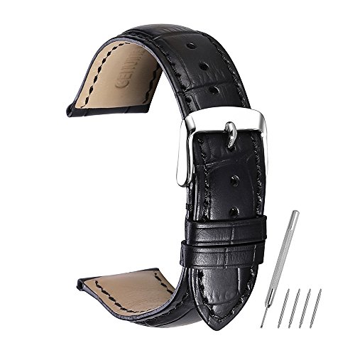 Watch Band 14mm 16mm 18mm 19mm 20mm 21mm 22mm 24mm Genuine Calf Leather Strap Replacement Silver/Gold/Rose Gold Clasp CHIMAERA