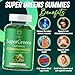 Energizen Green Superfood Gummies Plus - Supports Healthy Liver, Digestive Health & Immune System - Vegan, Non-GMO, Gluten-Free - Raspberry & Pomegranate Flavor - 120 Count