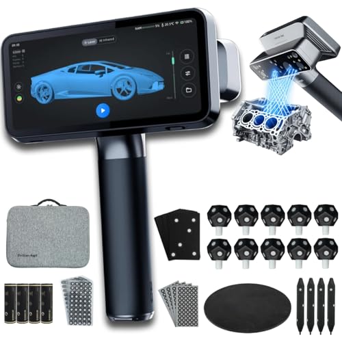 Shining3D [ EinScan Rigil Wireless 3D Scanner ] Built-in Computing, 0.04mm Accuracy, 0.05mm Resolution, 50 Laser Lines with Scanning Software for Reverse Engineering, Manufacturing, Art and Design
