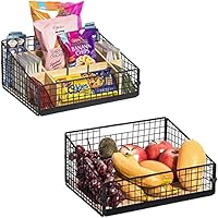 2-Pieces X-cosrack Metal Wire Food Packet and Snack Organizer