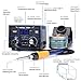 YIHUA 939D+ Digital Soldering Station, 75W Equivalent with Precision Heat Control (392°F to 896°F) and Built-in Transformer. ESD Safe, Lead Free with °C/°F display (Black)