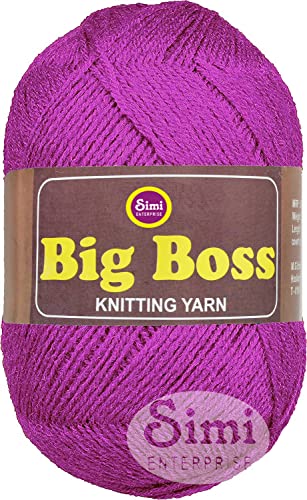 Image of Big Ball Purple (600 gm) Wool Ball Hand Knitting Wool /Art Craft Soft Fingering Crochet Hook Yarn, Needle Knitting Yarn Thread dyeF F GMA
